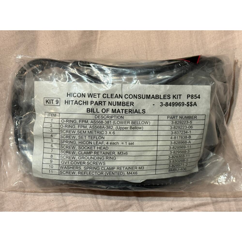 Hitachi Hicon Wet Clean Consumables Kit (3-849969) NEW & SEALED